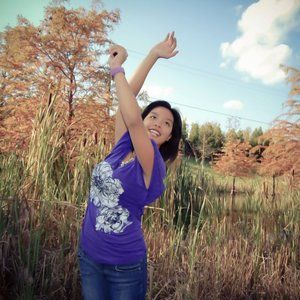 DEB Purple Floral Graphic Tunic